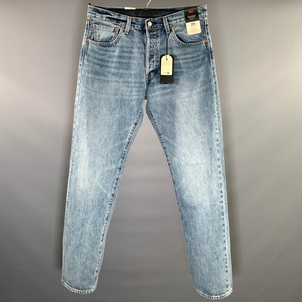 LEVI'S Size 34 Blue Cotton Relaxed Jeans